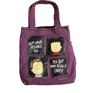 Angry Little Girls Tote Bag Purple Comic Boys Feelings Goth Alt *Flaw